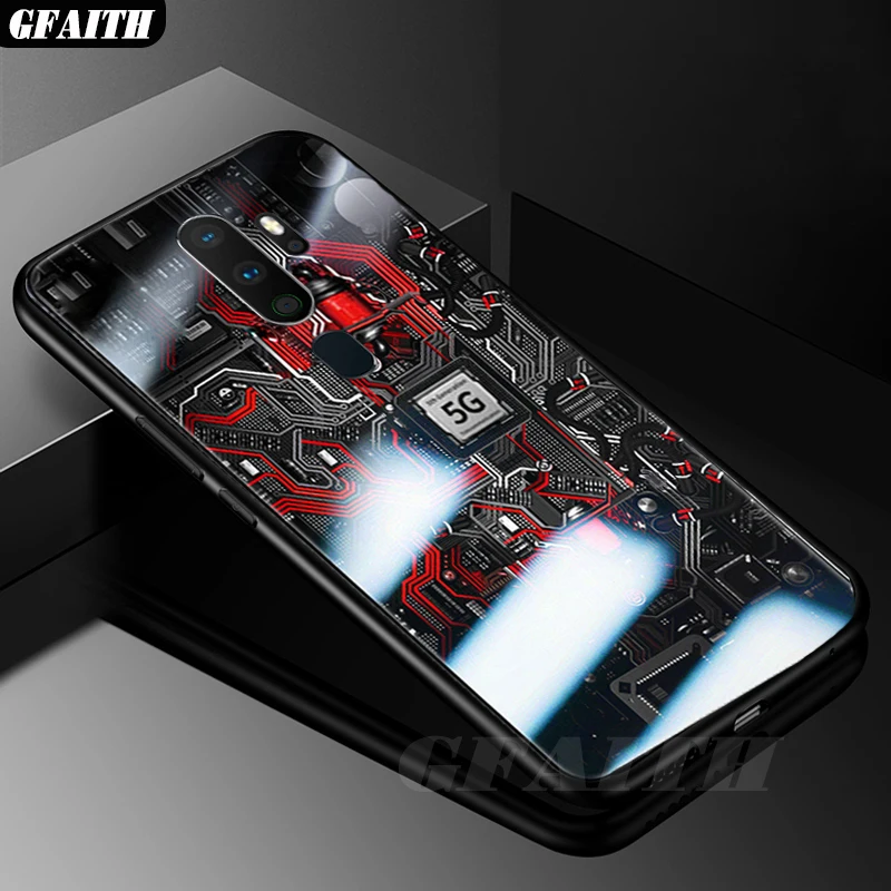 Pattern 1 GFAITH для OPPO A9, чехол с закаленным стеклом, чехол для OPPO A5 Funda - Цвет: Pattern 1