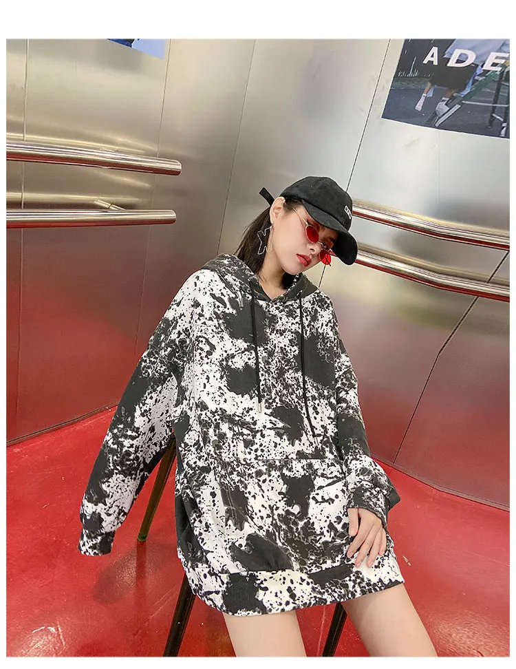 XITAO Harajuku, толстовка размера плюс, модная уличная одежда, толстовки, Женская трендовая одежда, весна, новые свободные топы DMY2651
