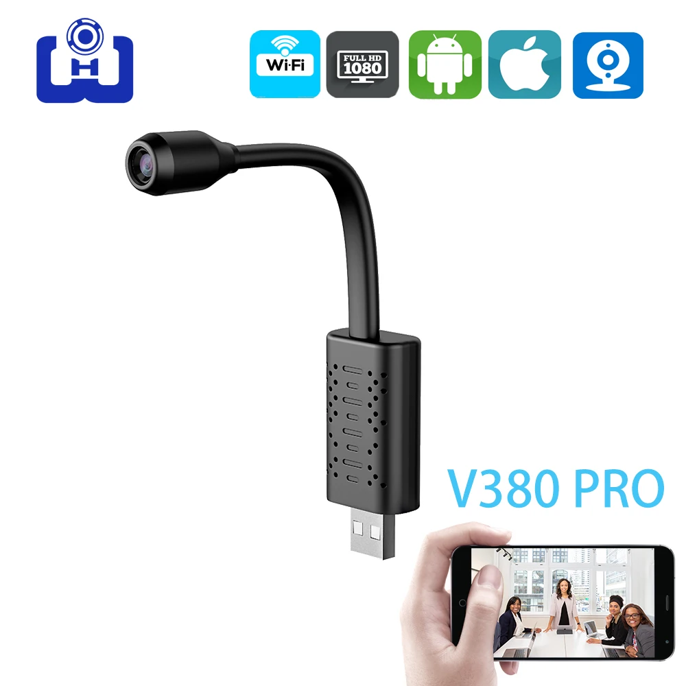 Full HD 1080P USB Wifi IP камера V380 приложение P2P CCTV мини камера с слотом для SD карты Облачное хранилище интеллектуальное наблюдение Обнаружение движения