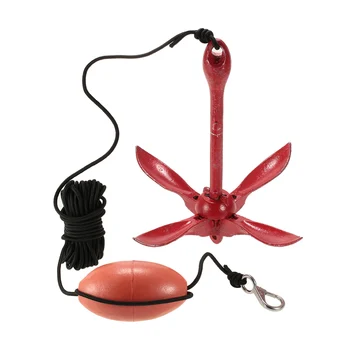 

Folding Anchor Rigging System Kit Set with Float Carrying Bag Rope Fishing Buoy Kit for Kayak Raft Inflatable Boat Canoe Jet Ski