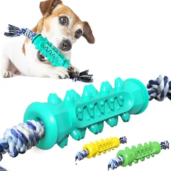 

Pet Dog Toy Molar Rod Bite-Resistant Tooth Cleaning Bone Toothbrush Pet Dog Toys with Rope Pet Supplies