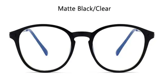 matte black clear Круглые очки для чтения, женские и мужские очки для дальнозоркости, женские очки для дальнозоркости, очки с диоптриями, черные оправы для очков - Цвет оправы: matte black clear