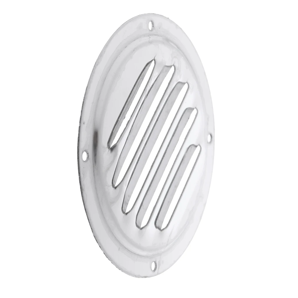 Stainless Steel 5 Slots Round Air Vent Louvre Ventilation Grill, Boat Yacht Deck Plate Hardware - 4 inch 100mm Stainless Steel 5 Slots Round Air Vent Louvre Ventilation Grill, Boat Yacht Deck Plate Hardware - 4 inch 100mm