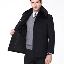 Новое поступление, модное высококачественное зимнее утолщенное пальто из кроличьей шерсти с воротником, Теплое повседневное короткое мужское пальто, большие размеры M-3XL 4XL