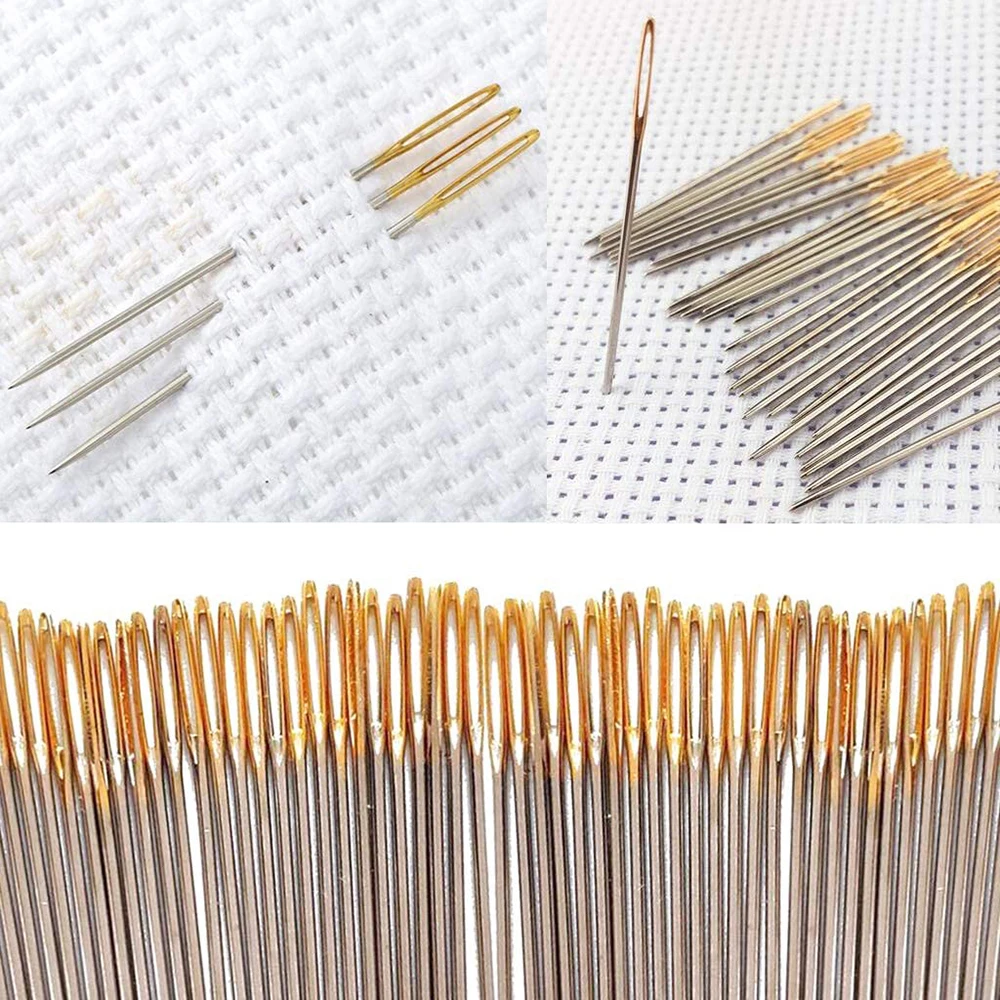 Cross Stitch Needles 3 Size Big Eye Embroidery Needles DIY Crafting Hand Sewing for Knitting Stitching Sewing Tool 30PCS