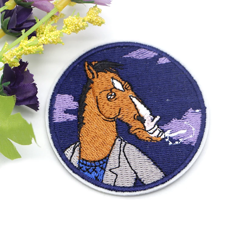 Нашивка BoJack Horseman, мультяшная креативная нашивка с вышивкой для одежды, железная нашивка, креативные DIY аксессуары, наклейки S131