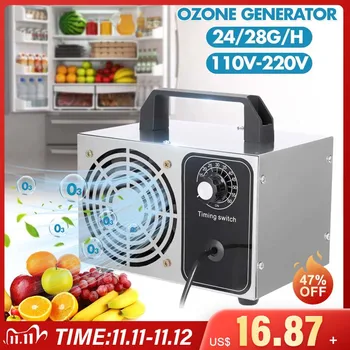 

28g/h 220V/110V Ozone Generator Disinfection Machine Air Filter Purifier Air Cleaner For Home Car Formaldehyde Sterilization
