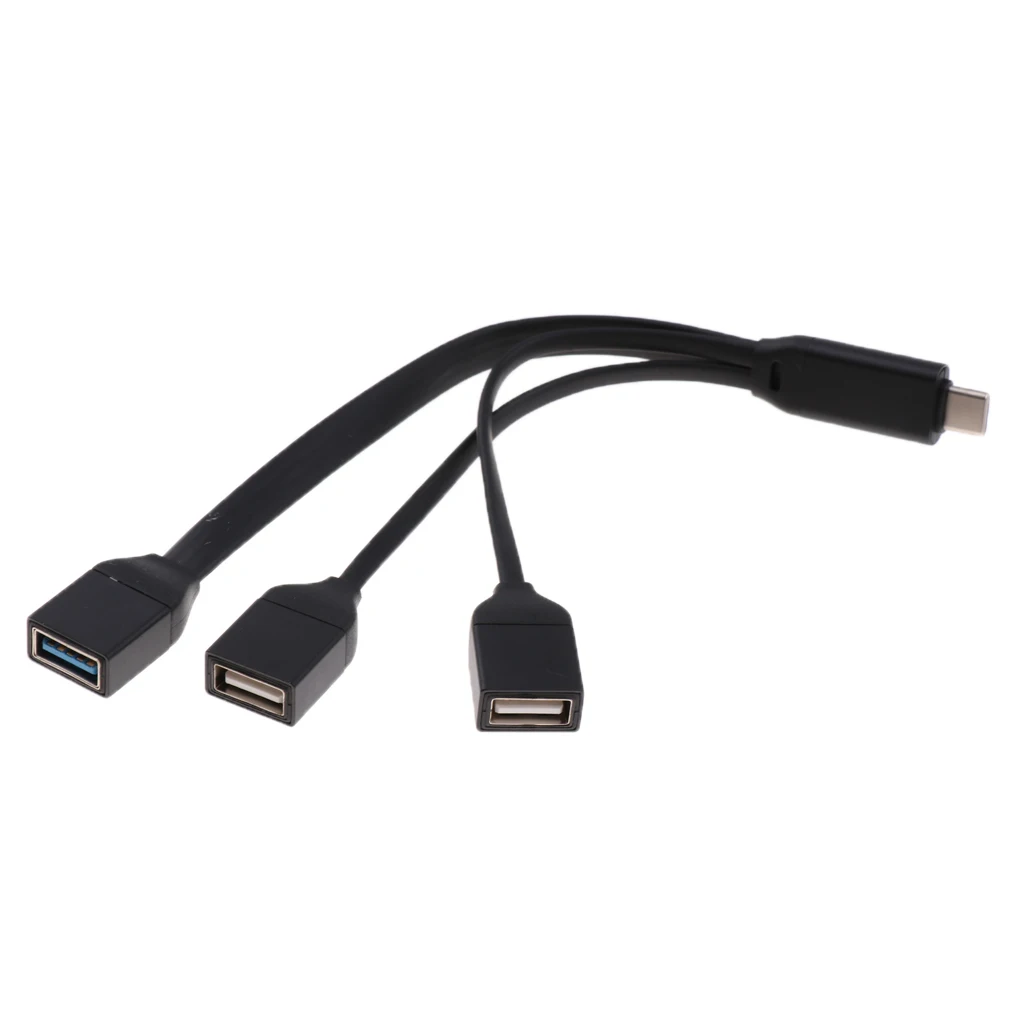USB3.1 Тип C Мужской хост к USB 3,0/2,0 Женский Соединительный узел сплиттер кабель