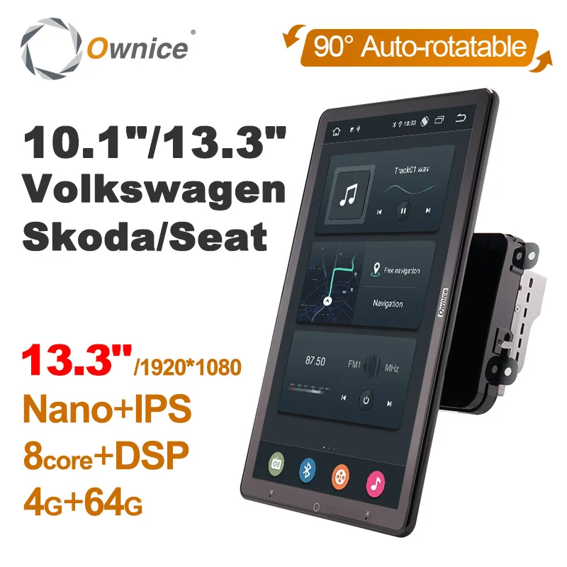 Tesla 13 3 дюймов 1920*1080 2 Din Android 10 0 Автомагнитола для VW Skoda Seat GPS автомобильная