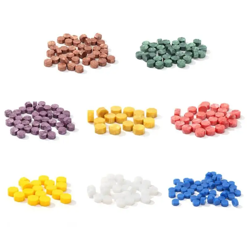 

100pcs DIY Octagon Vintage Sealing Wax Multipurpose High-grade Handicraft Customs Tablet Pill Bead Customs Wedding Stamping