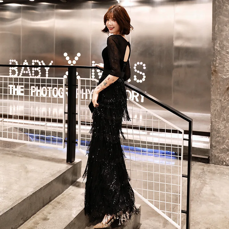 

Prom Dresses Long Evening Dress Female 2020 New Banquet Noble Show Thin Annual Meeting End Atmosphere Luxury Fish Tail Long