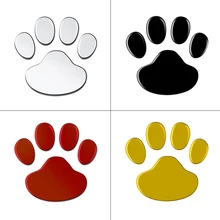 

4Pcs Car Sticker Paw 3D Animal Dog Cat Bear Foot Prints Footprint Car Stickers 100% brand new and high quality