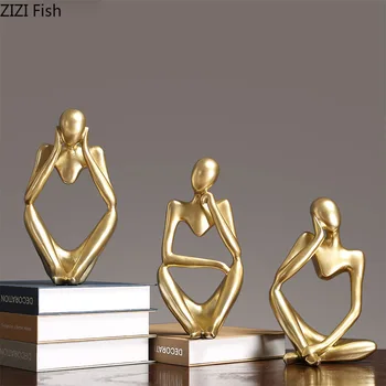 

Modern Minimalist Living Room Model Room Soft Decoration Home Accessories Gold Abstract Creative Personality Decorations
