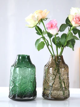 

Simple Nordic home decoration glass vase flower vase for home decoration ornaments living room decorations flowers vases