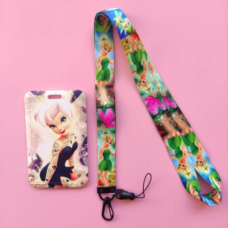 Disney Tinker Bell Girls Card Holder Business Badge Card Case Frame ABS Employee Case Student Lanyard Name Holder wallet card holder credit card holder card holder card wallet id card case business card holder id card holder document card wallet wallet card bag