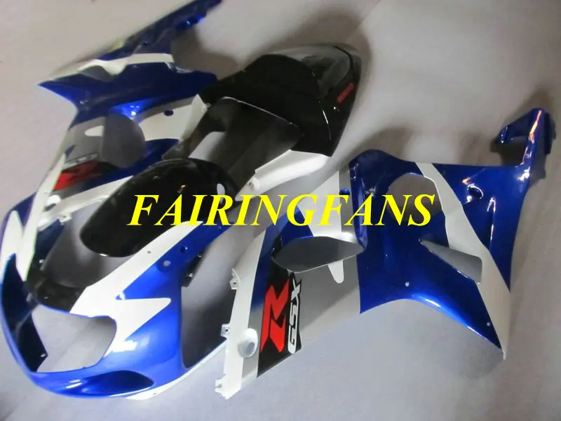 Обтекатели Кузов для SUZUKI GSXR1000 2001 2002 2003 GSXR 1000 K2 00 01 02 белый комплект синих обтекателей+ подарки SS19
