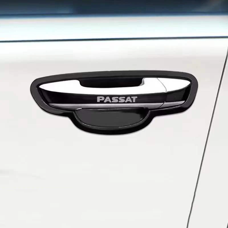 1set Car Styling Stainless Steel Mirror Door Wrist Bowl Handle Protection Cover Stickers For Volkswagen Passat CC b5 b6 b8 r36