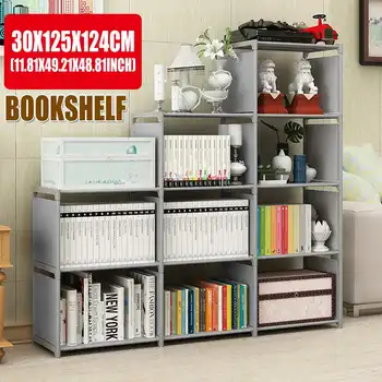 

Assemble Bookshelf Non-woven Fabric Storage Rack Removable Book Shelf Stand Holder Bookcase Furniture Organizer Shelf For Home
