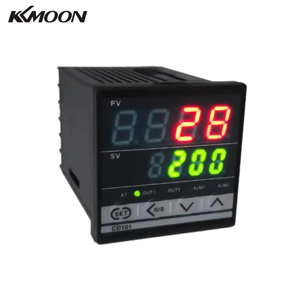 CD101 Профессиональный цифровой открытый терморегулятор PID двойной контроллер температуры дисплея термометр метр с реле сигнализации