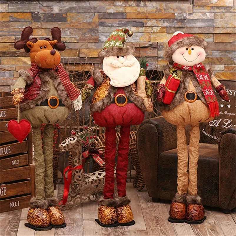 

Christmas Ornaments Christmas Decorations for Home Retractable Stand Figures New Year Birthday Present Decoracion Navidad Hogar