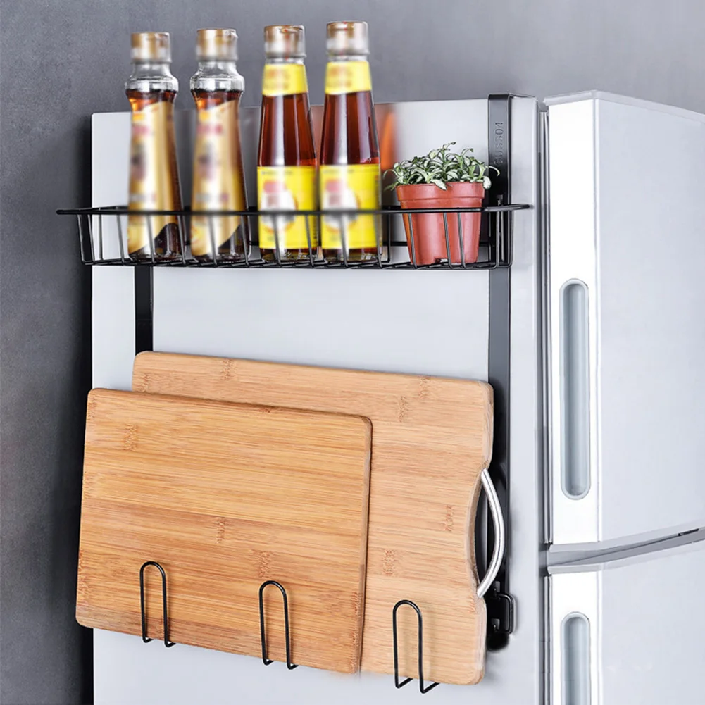 

Hanging Countertop Refrigerator Jar Space Saving Basket Storage Rack Spice Cabinet Home Cupboard Organizer Kitchen Practical
