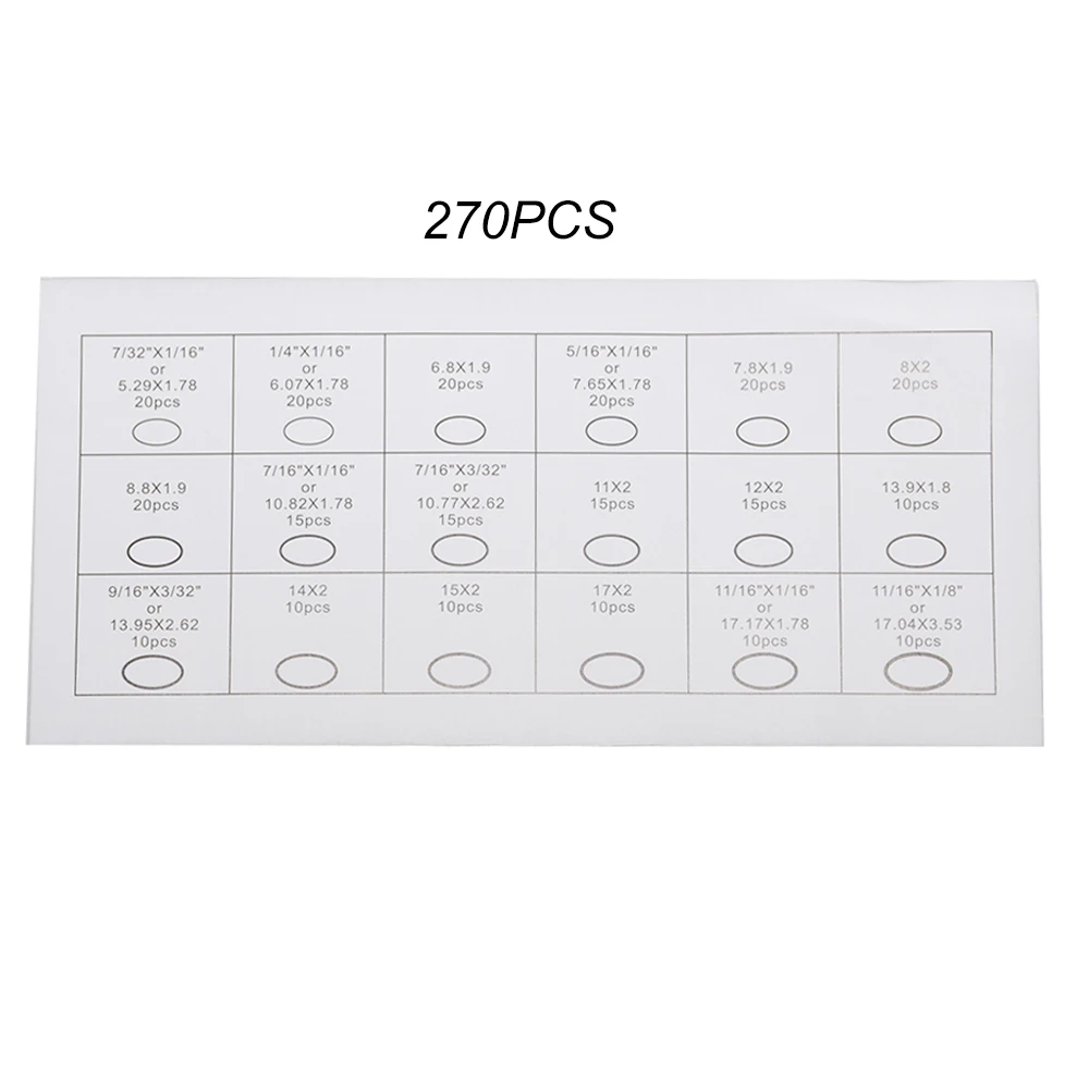 270 шт./лот резиновый 18 размеров комплект уплотнительных Колец Зеленый метрический уплотнительное кольцо нитрил высокое качество Термостабильная прокладка
