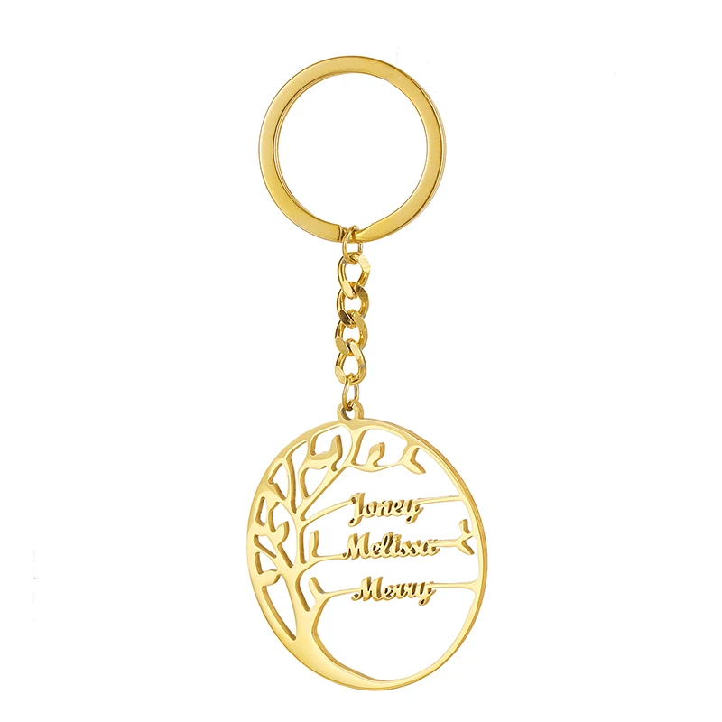 Personalized 2024 gold keychain