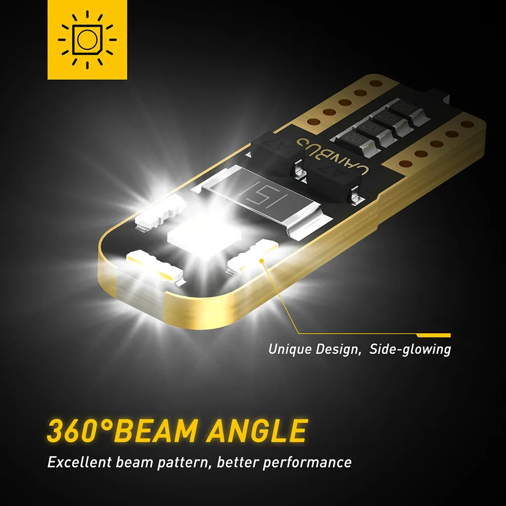 2x W5W T10 Led Canbus 2825 Светодиодные Габаритные фонари для автомобиля лампа чтения