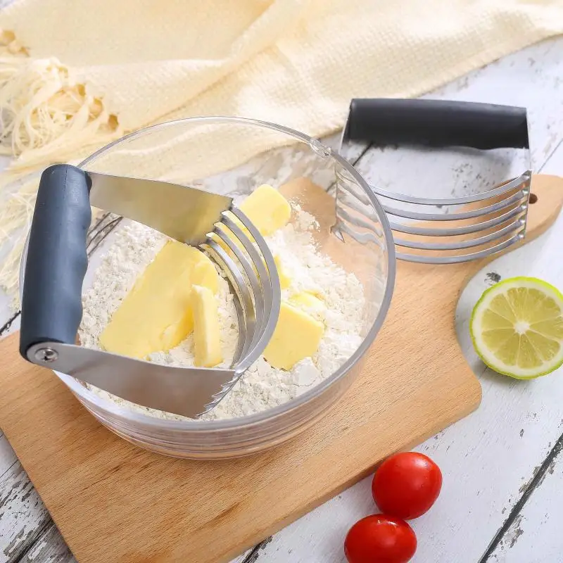 Stainless Steel Butter Dough Blender Flour Mixer Anti Slip Handle Pizza