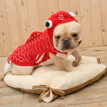 

Christmas Pet Dog Clothes Cute Goldfish Cosplay Costume For Small Medium Dog Xmas Apparel Symbolize Good Luck