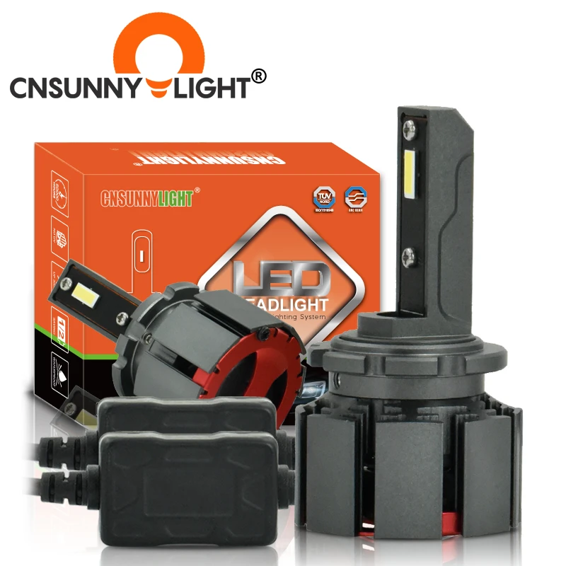 cnsunnylight d1s d3s d2h d2s d4s led lampu mobil lampu 10000lm 70 w pair otomotif lampu dual beam untuk hela q5 lensa proyektor