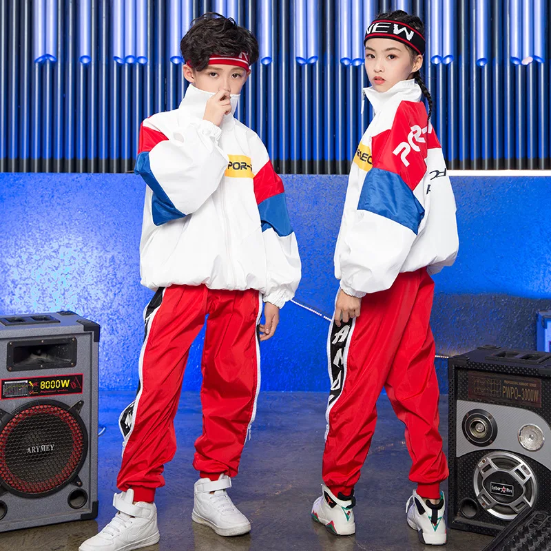 Korean-Edition-Loose-Jacket-Pants-Jazz-Suit-Children-Hiphop-Dance-Clothes-Boys-Girls-Hip-Hop-Costumes (4)