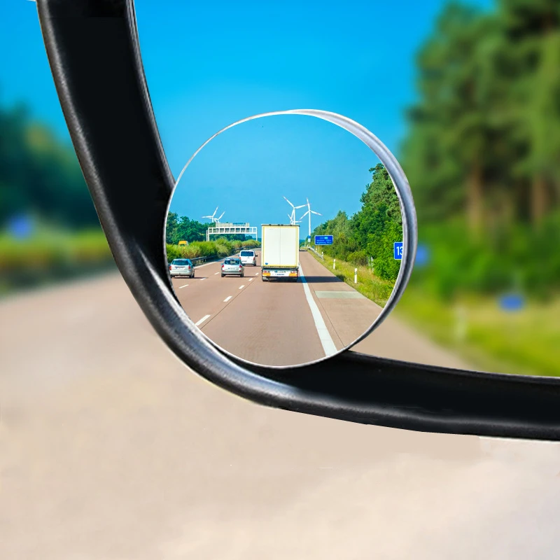 

2pcs Car Blind Spot Mirror 360 Degree Framless Wide Angle Round Convex Mirror Small Round Side Blindspot Rearview Parking Mirror