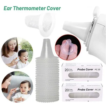 

20 PCS Ear Thermometer Earmuffs Disposable Replacement Cover Baby Thermometers Lens Filters Probe D40