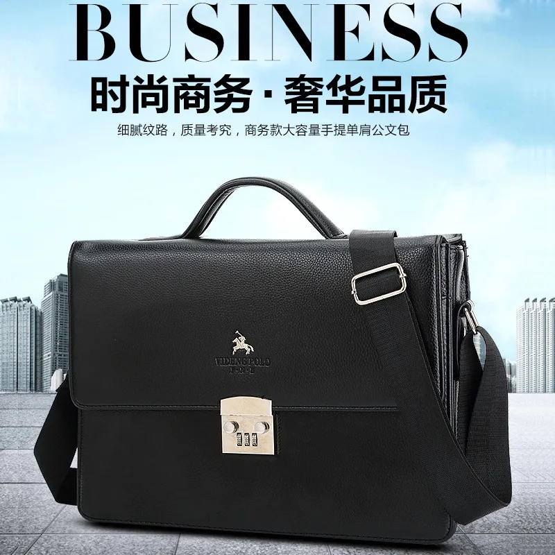 

Europe And America Business Briefcase 2017 Brand Men's Bag Simple Retro Handbag Fashion Man Crossbody Bag