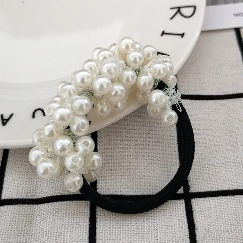 Rubber Band Pearl Beads Elastic Ponytail Holder 8