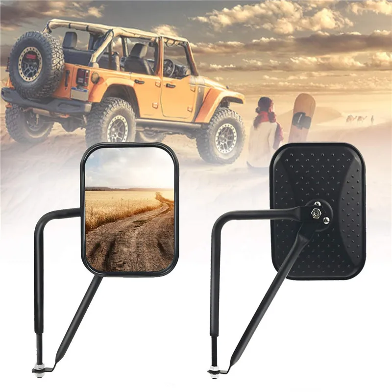 2 pcs car Door Off Side Rearview Mirror Rectangular Mirrors fit for