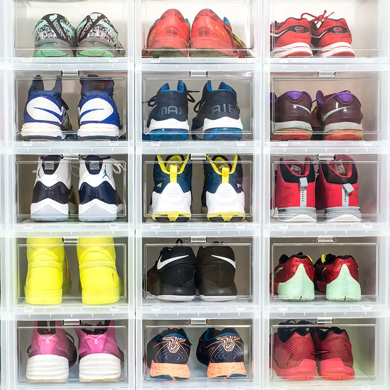 

AJ shoe box acrylic transparent storage storage display antibacterial dustproof plastic sneakers collection