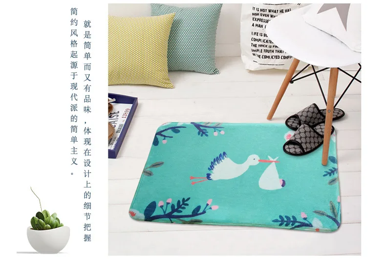 Deer Astronaut Mat Rug Doormat Door Mat Foyer Bedroom Mat Bathroom Kitchen Absorbent Pads