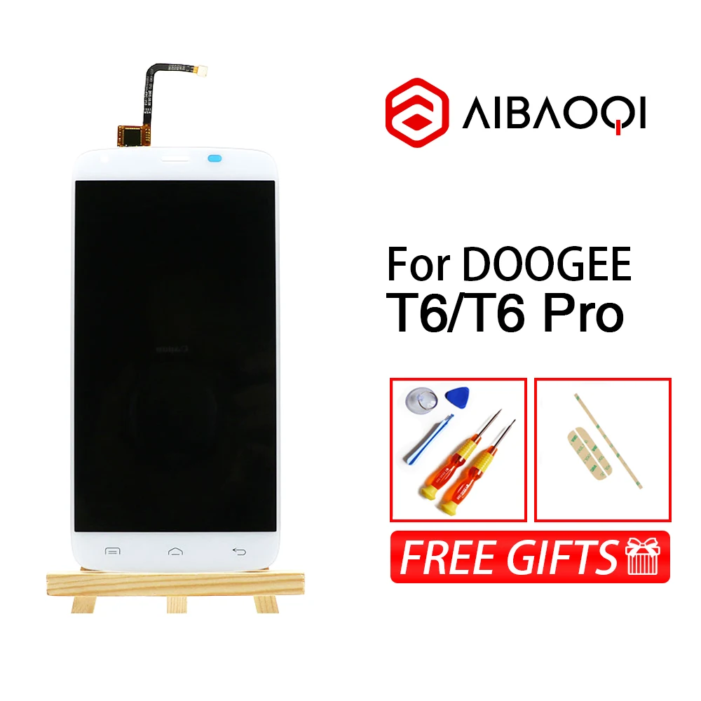 AiBaoQi 5,5 дюймовый сенсорный экран+ 1280X720 ЖК-дисплей в сборе для Doogee T6/T6 Pro Android 6,0