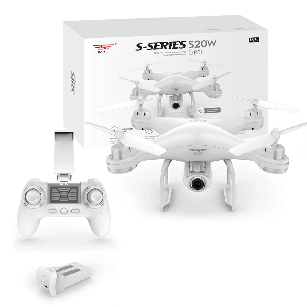 Радиоуправляемый Дрон gps S20W FPV 1080P камера селфи высота удержания Дрон Безголовый режим автоматического возврата Взлет/посадки gps Радиоуправляемый игрушечный вертолет