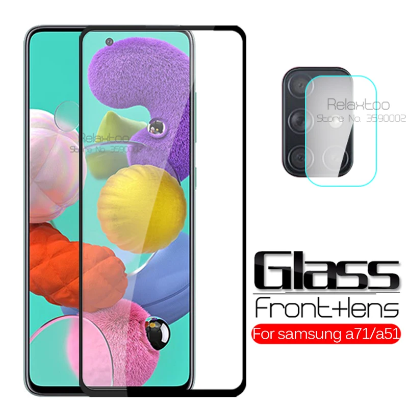 

2-in-1 camera protective glass For samsung Galaxy a71 a51 screen protector tempered Glass samsun a 71 51 a515F a715F Film Cover