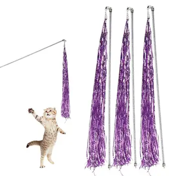 

Huisdier Plagen Speelgoed Katten Teaser Interactieve Speelgoed Staaf Veer Katten Speelgoed Reflecterende Lint Katten Sticks