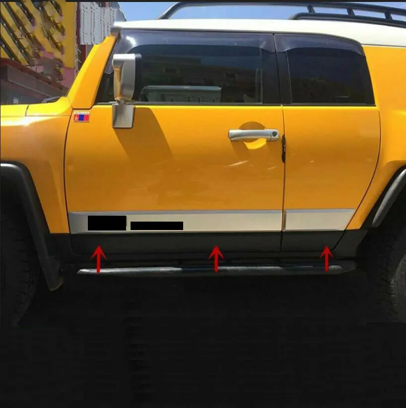 Модификация автомобиля автомобильные аксессуары для Toyota FJ Cruiser 2006- привод колеса Боковая дверь формовочная Накладка