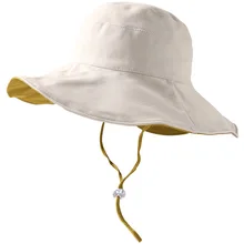 Опракидывающая шляпа-ведро из чистого хлопка, однотонная для женщин с широкими полями, летняя солнцезащитная Кепка для рыбаков, уличная струнная шляпа