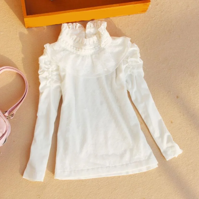 Spring Autumn School Teenager Girl Blouses Tops Long Sleeve Kids Shirts Baby Toddler Clothes Girls White Blouse 6 8 10 12 Years kids shirts