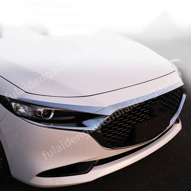 3 шт. для Mazda 3 Axela- ABS Хромированная передняя решетка капота Крышка Литье отделка авто аксессуары