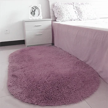 

40*60CM Anti-Skid Fluffy Shaggy Area Rug Home Room Carpet Floor Mats Bedroom Bathroom Floor Door Mat Shag Rugs