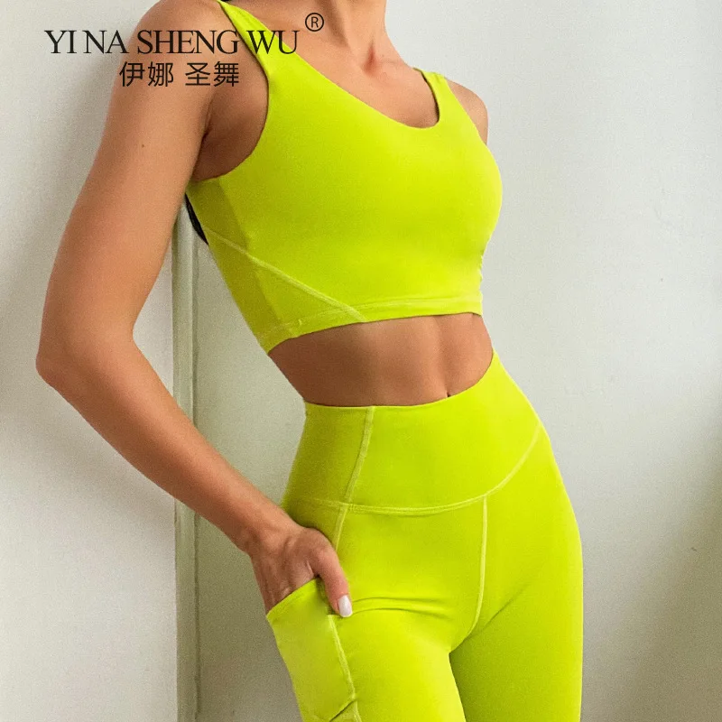 

Seamless Yoga Set Sport Suit Two Piece Set Women Gym Clothing Workout Sportswear Yoga Set High Waist Seamless Leggings Sport Bra