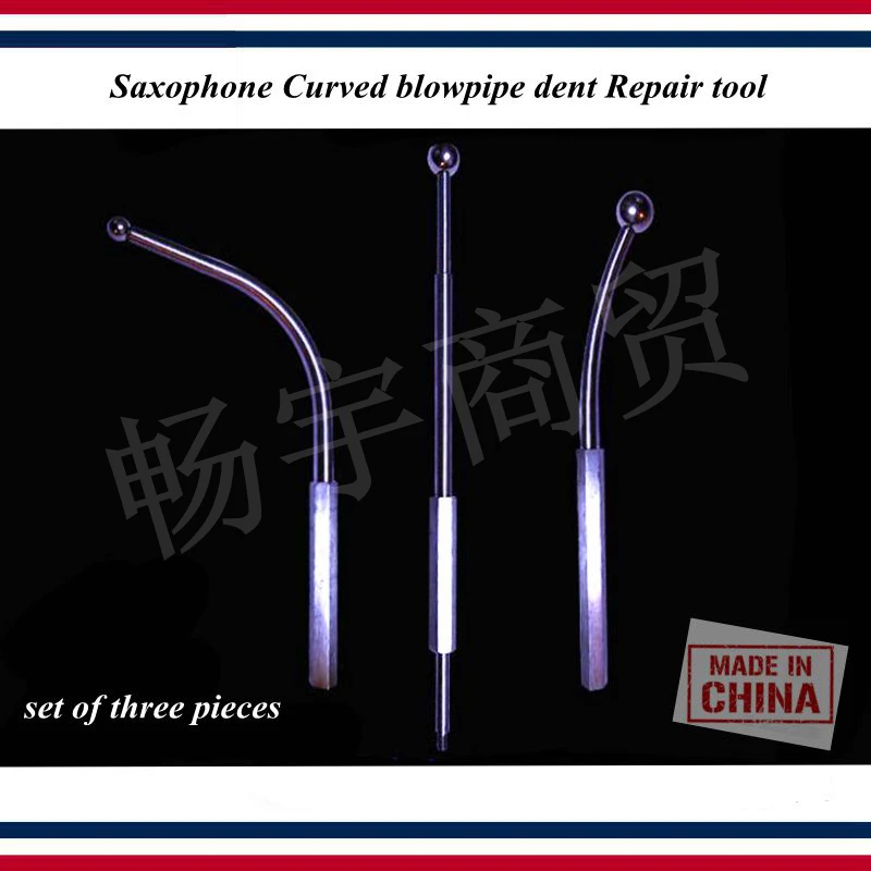 

Wind instrument repair tool Saxophone Maintenance tool Saxophone Curved blowpipe dent Repair tool set of three pieces